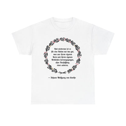 Unisex T-Shirt mit Zitat - Goethe - Ohne Nachäffung – front