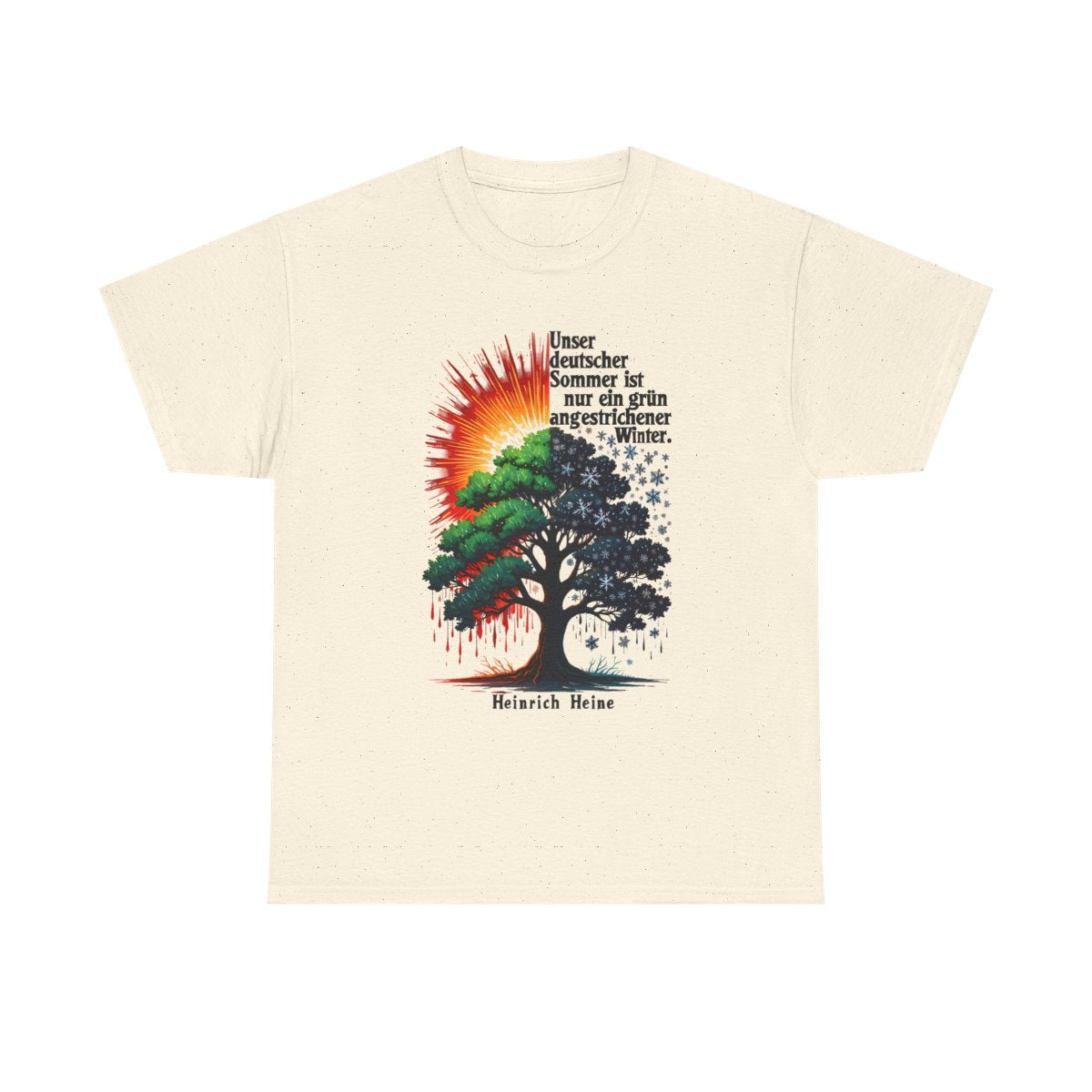 Unisex T-Shirt mit Zitat - Heine - Deutscher Sommer – front