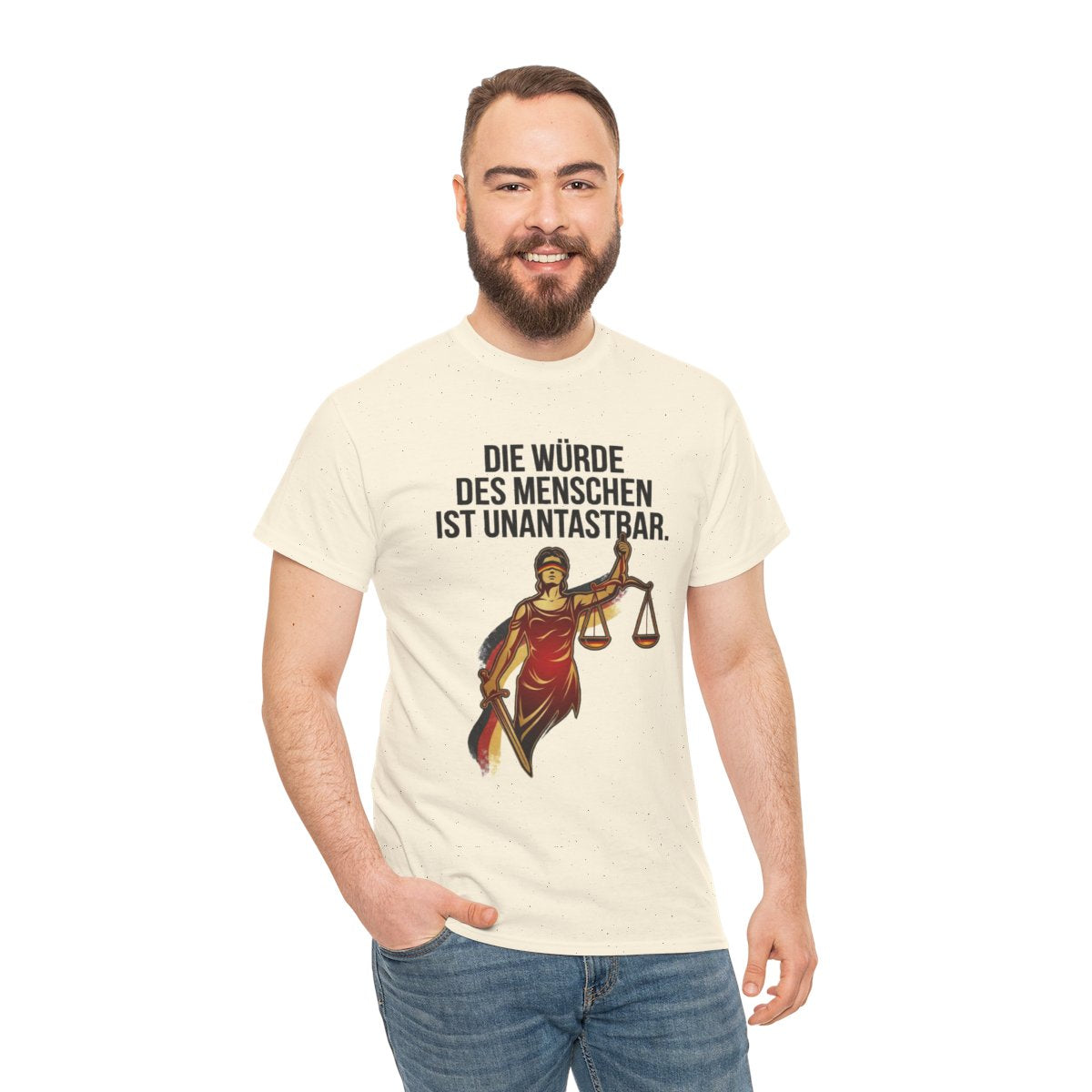 Unisex T-Shirt mit Zitat - Grundgesetz - Die Würde des Menschen – person-3