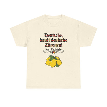 Unisex T-Shirt mit Zitat - Tucholsky - Deutsche Zitronen – front