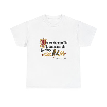 Unisex T-Shirt mit Zitat - Reuter - Uhl und Nachtigal – front