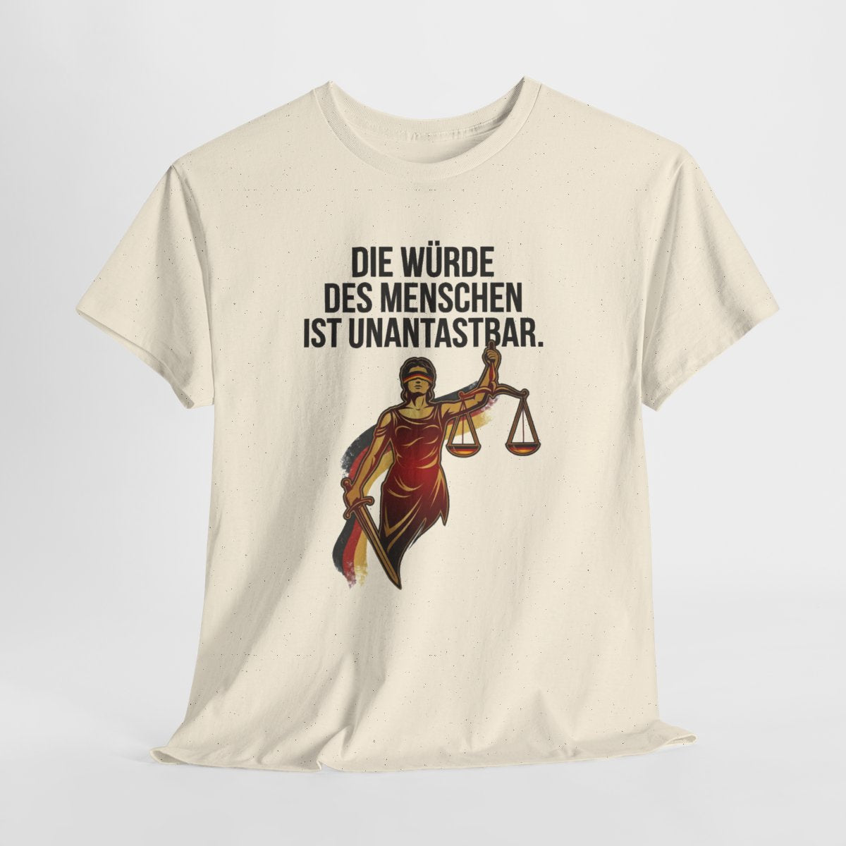 Unisex T-Shirt mit Zitat - Grundgesetz - Die Würde des Menschen – hanging-1