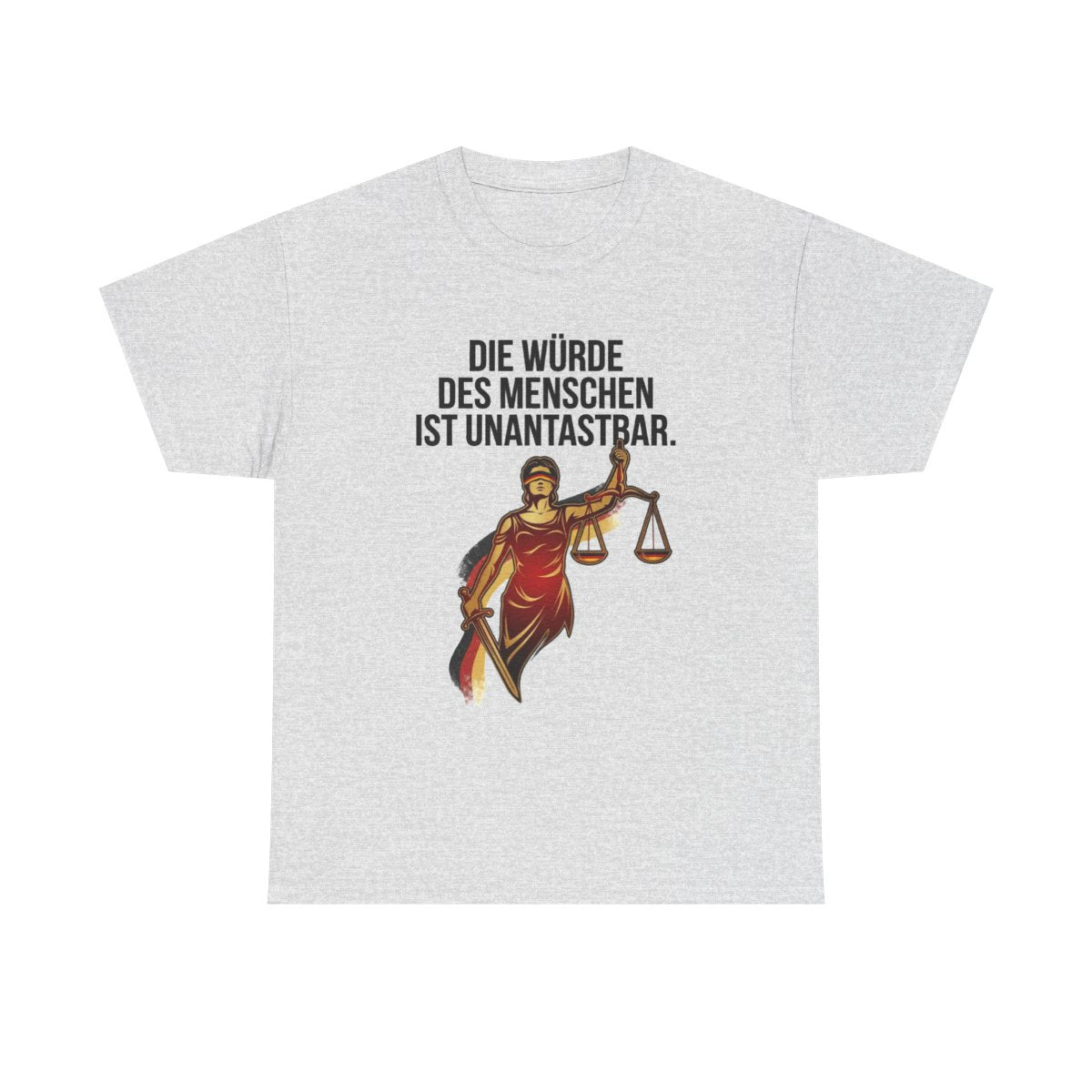 Unisex T-Shirt mit Zitat - Grundgesetz - Die Würde des Menschen – front