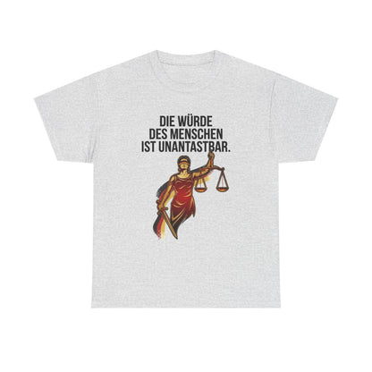 Unisex T-Shirt mit Zitat - Grundgesetz - Die Würde des Menschen – front