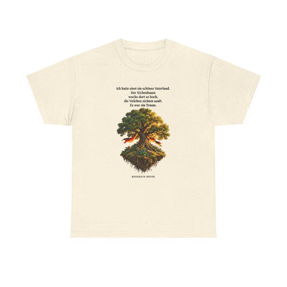 Unisex T-Shirt mit Zitat - Heine - Schönes Vaterland Eiche – front