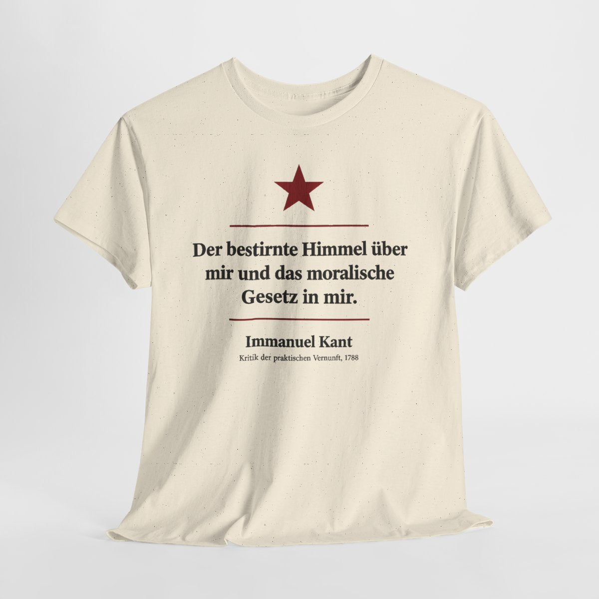 Unisex T-Shirt mit Zitat - Kant - Der bestirnte Himmel über mir Symbol – hanging-1