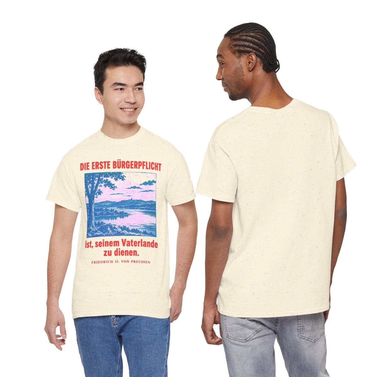 Unisex T-Shirt mit Zitat - Preußen - Die erste Bürgerpflicht – duo