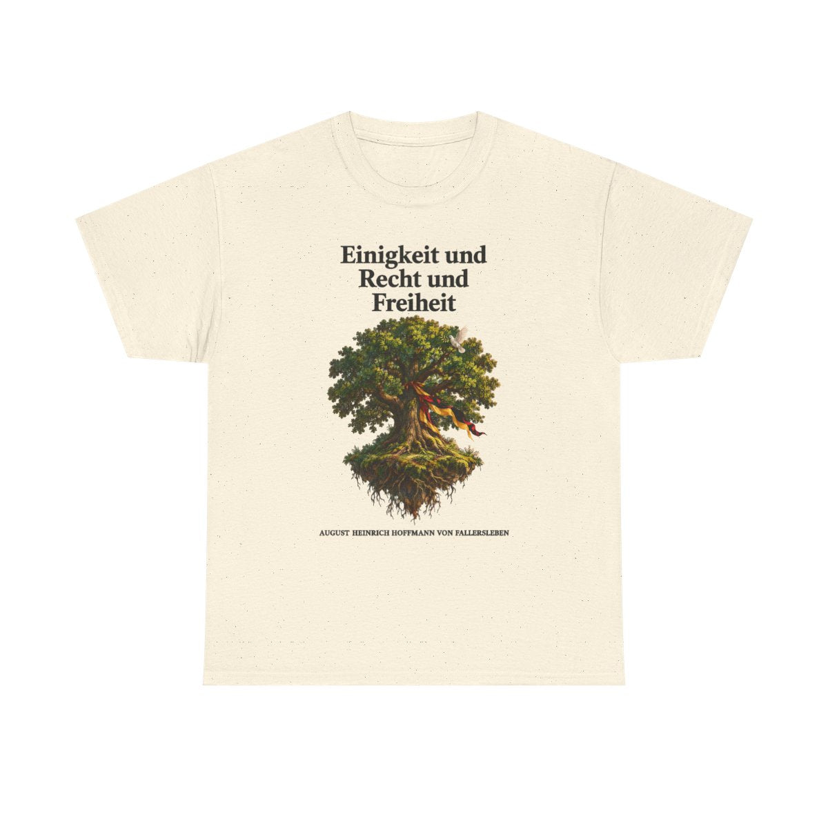 Unisex T-Shirt mit Zitat - Fallersleben - Einigkeit und Recht und Freiheit – front
