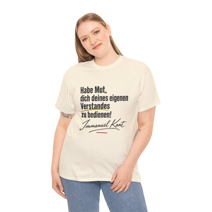 Unisex T-Shirt mit Zitat - Kant - Habe Mut Signatur – person-2