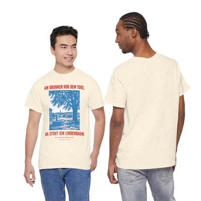 Unisex T-Shirt mit Zitat - Müller - Am Brunnen vor dem Tore Plakat – duo
