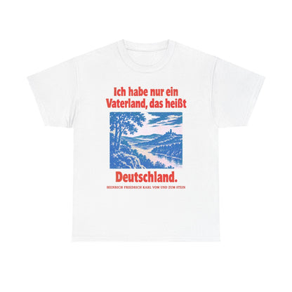 Unisex T-Shirt mit Zitat - Stein - Ich habe nur ein Vaterland – front