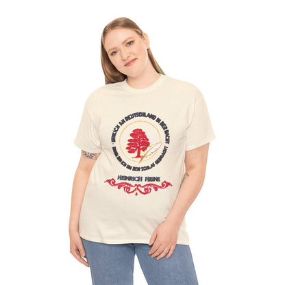 Unisex T-Shirt mit Zitat - Heine - Nachtgedanken Kreis – person-2