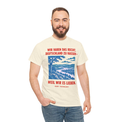 Unisex T-Shirt mit Zitat - Tucholsky - Wir haben das Recht – person-3