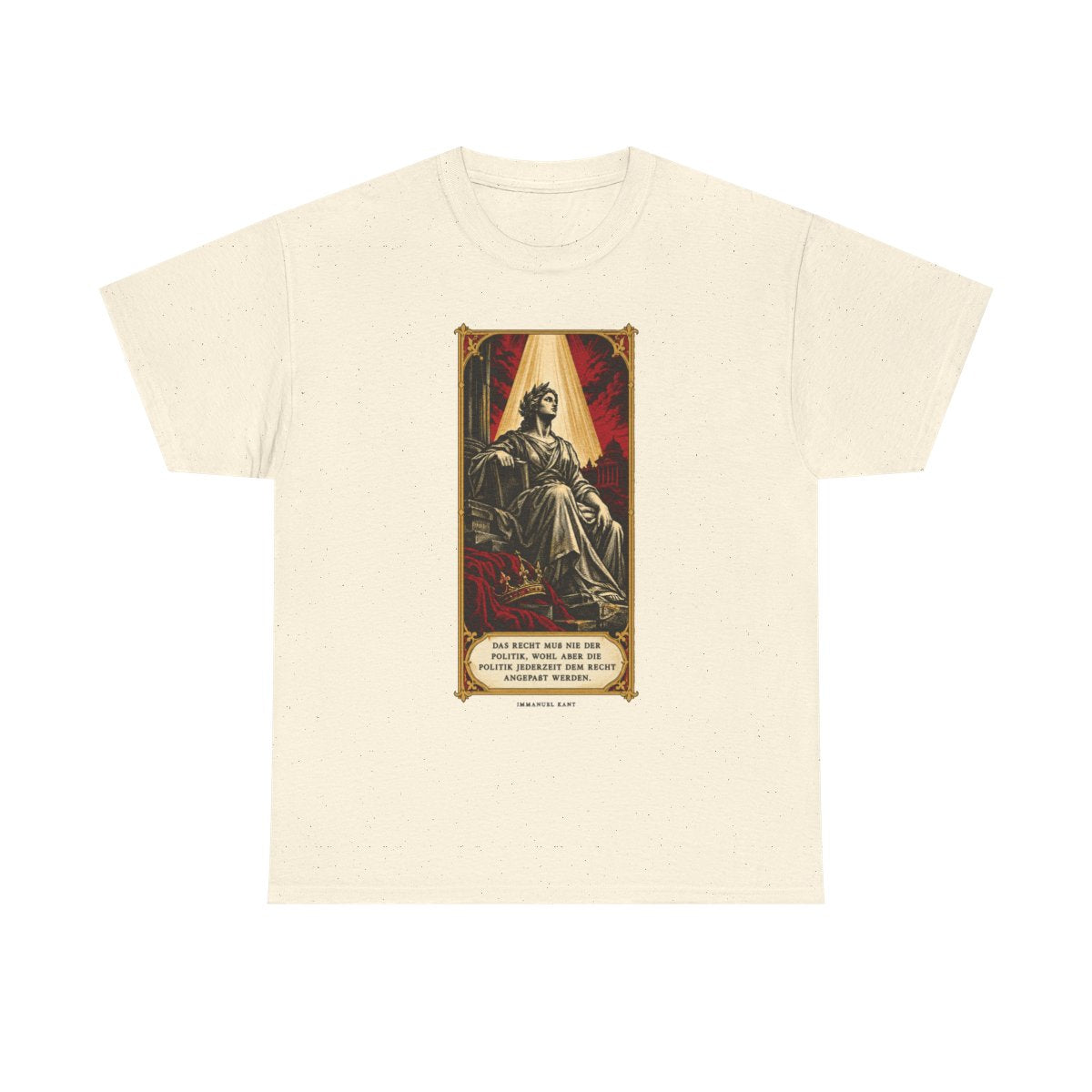 Unisex T-Shirt mit Zitat - Kant - Das Recht muß nie – front