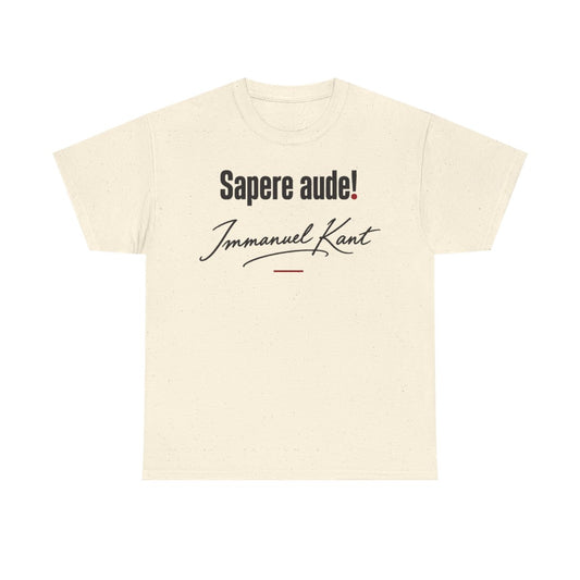 Unisex T-Shirt mit Zitat - Kant - Sapere aude Signatur – front
