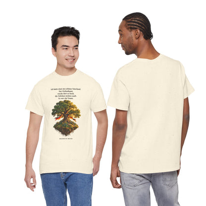 Unisex T-Shirt mit Zitat - Heine - Schönes Vaterland Eiche – duo