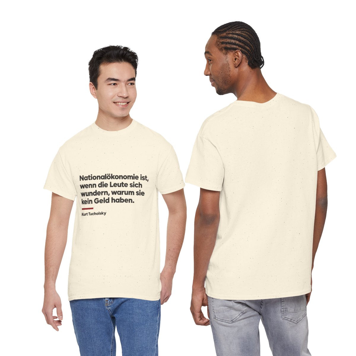 Unisex T-Shirt mit Zitat - Tucholsky - Nationalökonomie – duo
