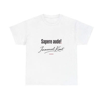 Unisex T-Shirt mit Zitat - Kant - Sapere aude Signatur – front