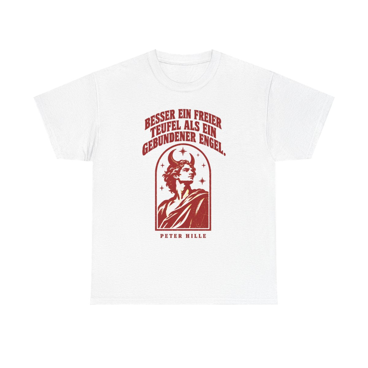 Unisex T-Shirt mit Zitat - Hille - Besser ein freier Teufel Vintage – front