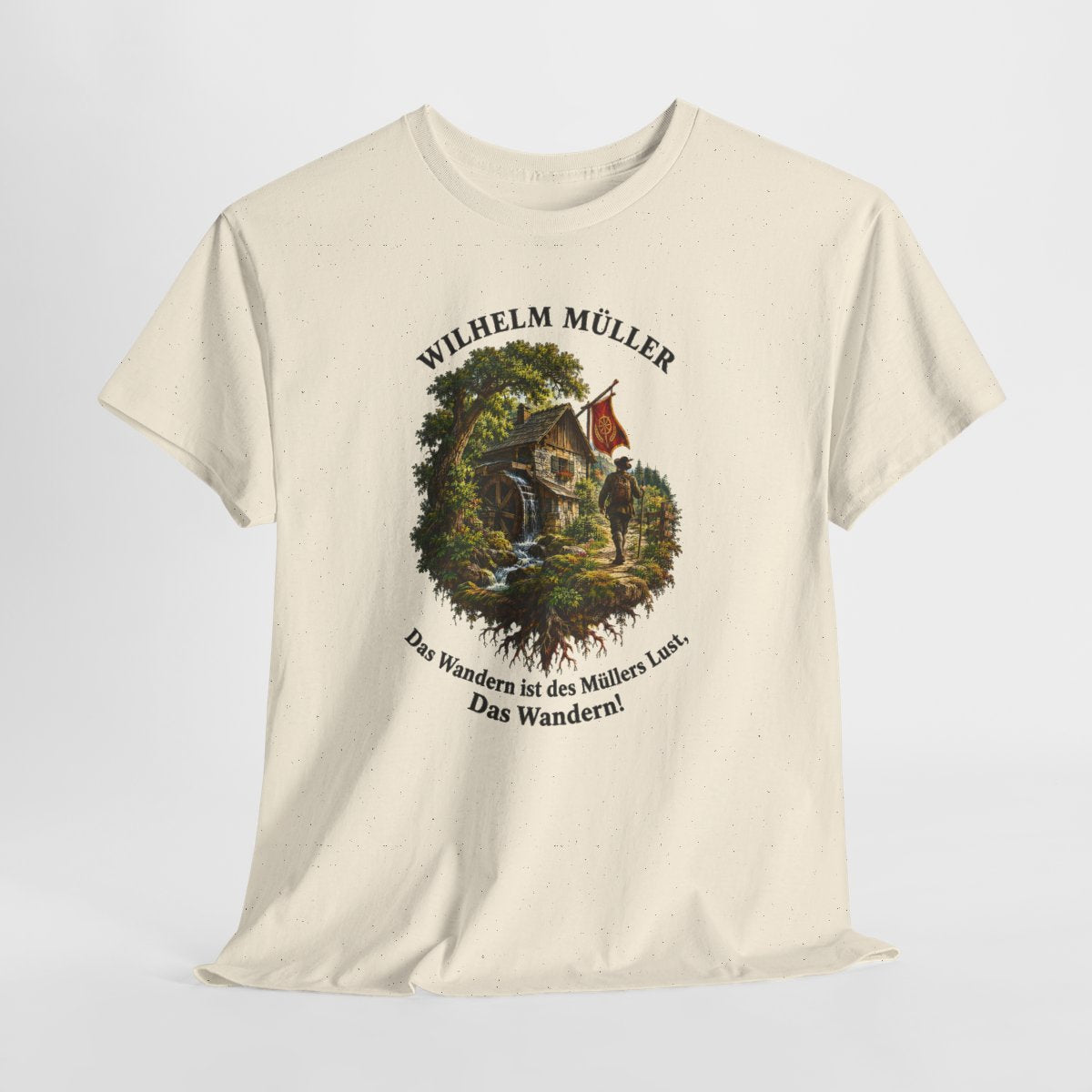Unisex T-Shirt mit Zitat - Müller - Das Wandern – hanging-1
