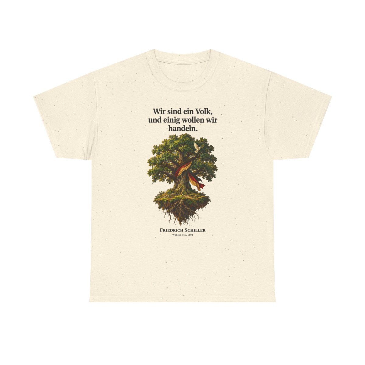 Unisex T-Shirt mit Zitat - Schiller - Wir sind ein Volk – front