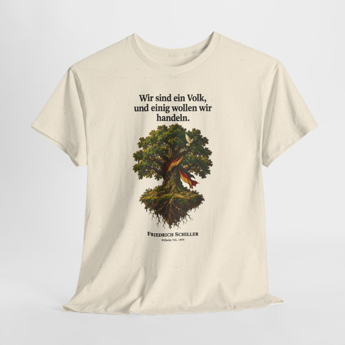 Unisex T-Shirt mit Zitat - Schiller - Wir sind ein Volk – hanging-1