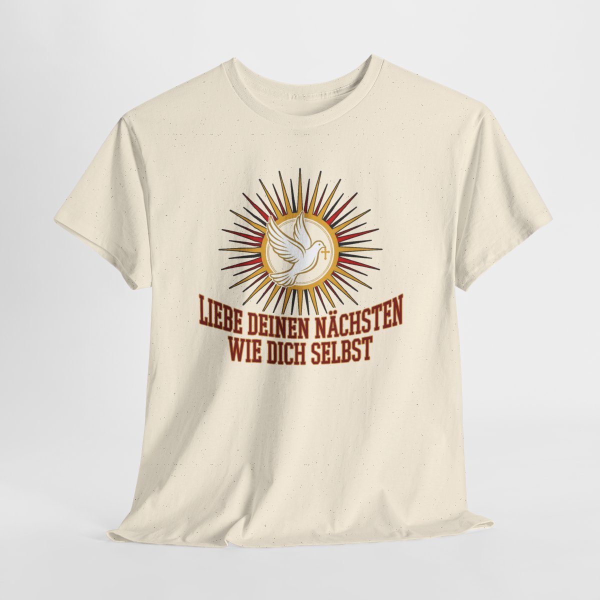 Unisex T-Shirt mit Zitat - Bibel - Liebe deinen Nächsten – hanging-1