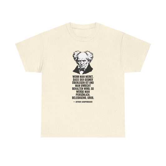 Unisex T-Shirt mit Zitat - Schopenhauer - Persönlich beleidigend grob – front