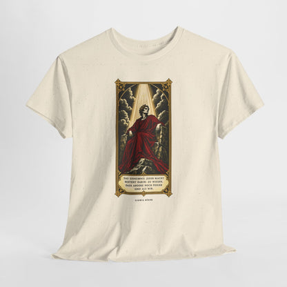 Unisex T-Shirt mit Zitat - Börne - Das Geheimnis jeder Macht besteht – hanging-1