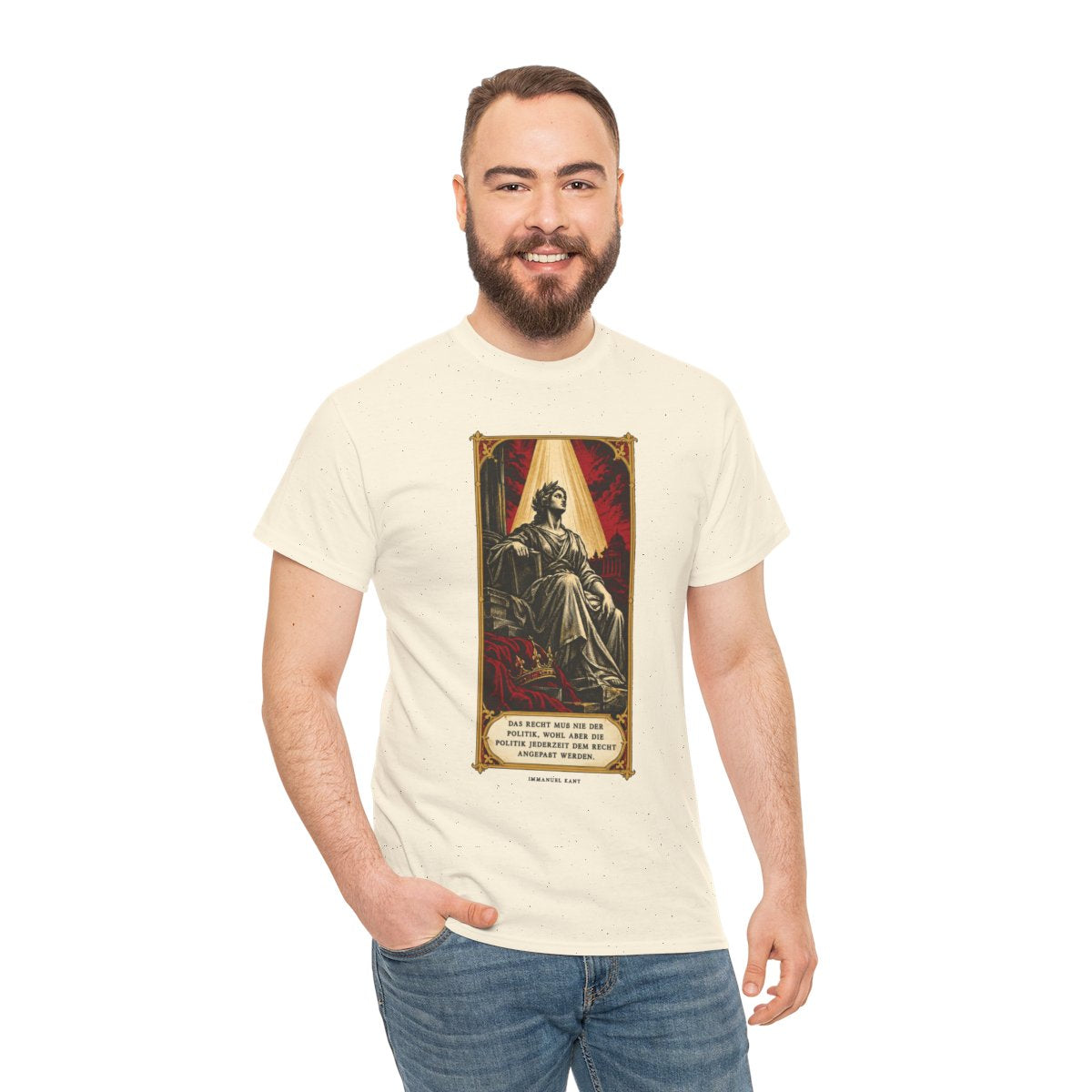 Unisex T-Shirt mit Zitat - Kant - Das Recht muß nie – person-3