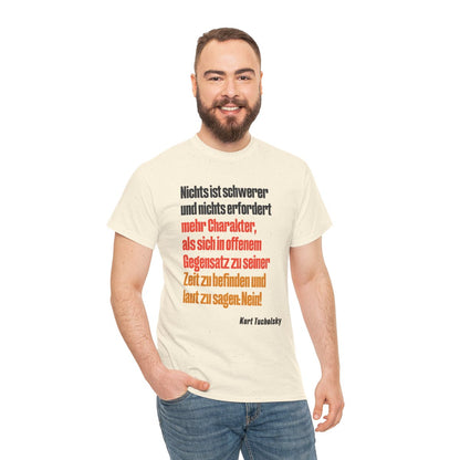 Unisex T-Shirt mit Zitat - Tucholsky - Laut Nein sagen – person-3