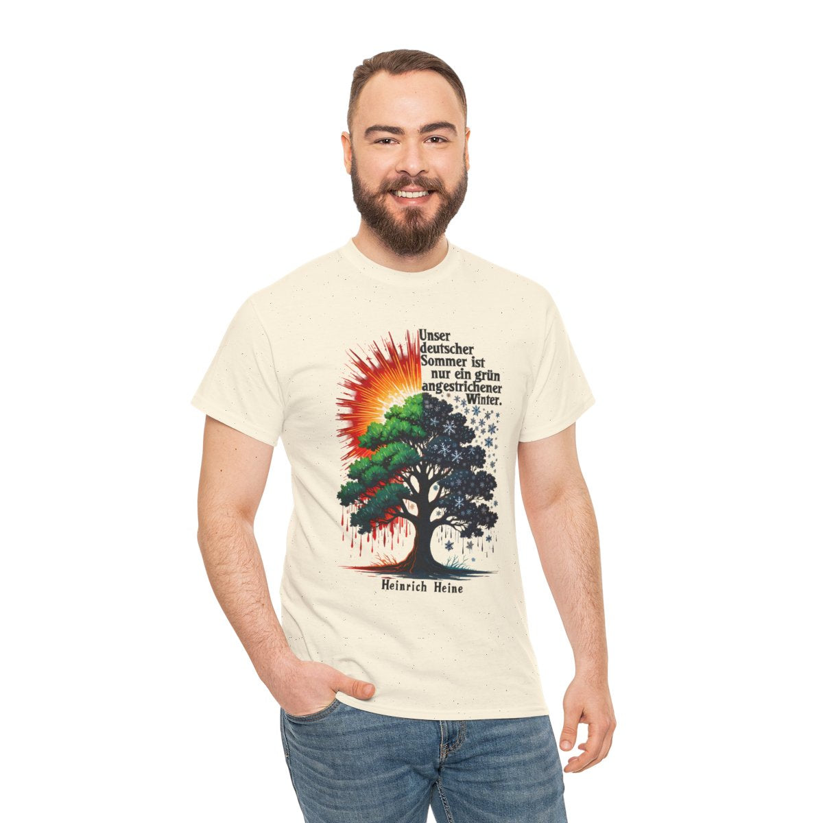 Unisex T-Shirt mit Zitat - Heine - Deutscher Sommer – person-3