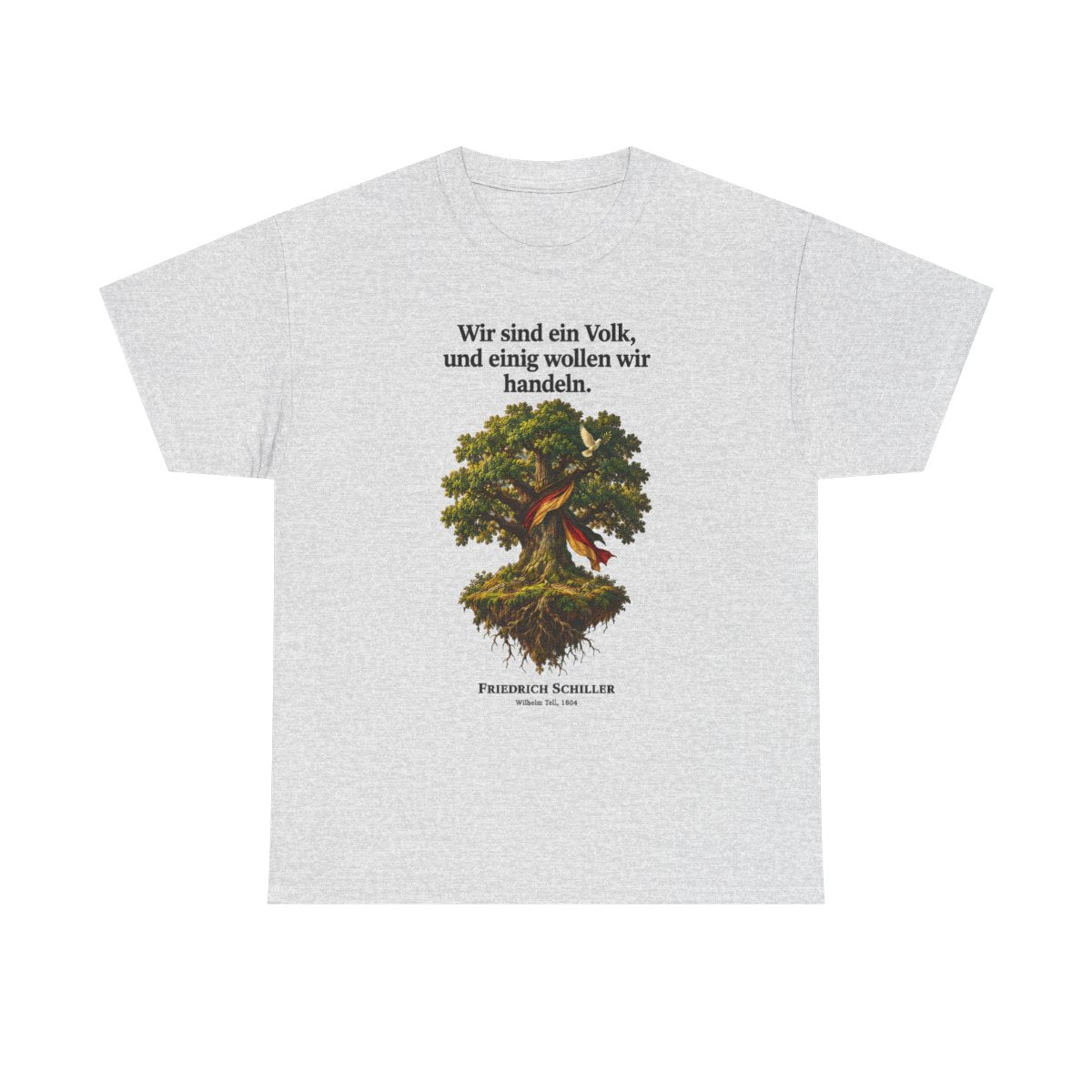 Unisex T-Shirt mit Zitat - Schiller - Wir sind ein Volk – front