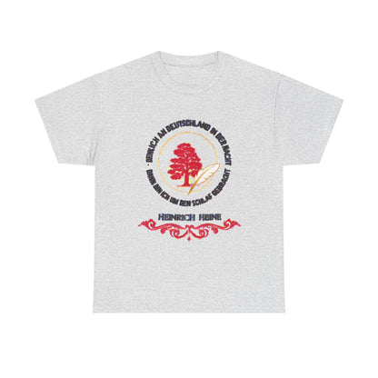 Unisex T-Shirt mit Zitat - Heine - Nachtgedanken Kreis – front