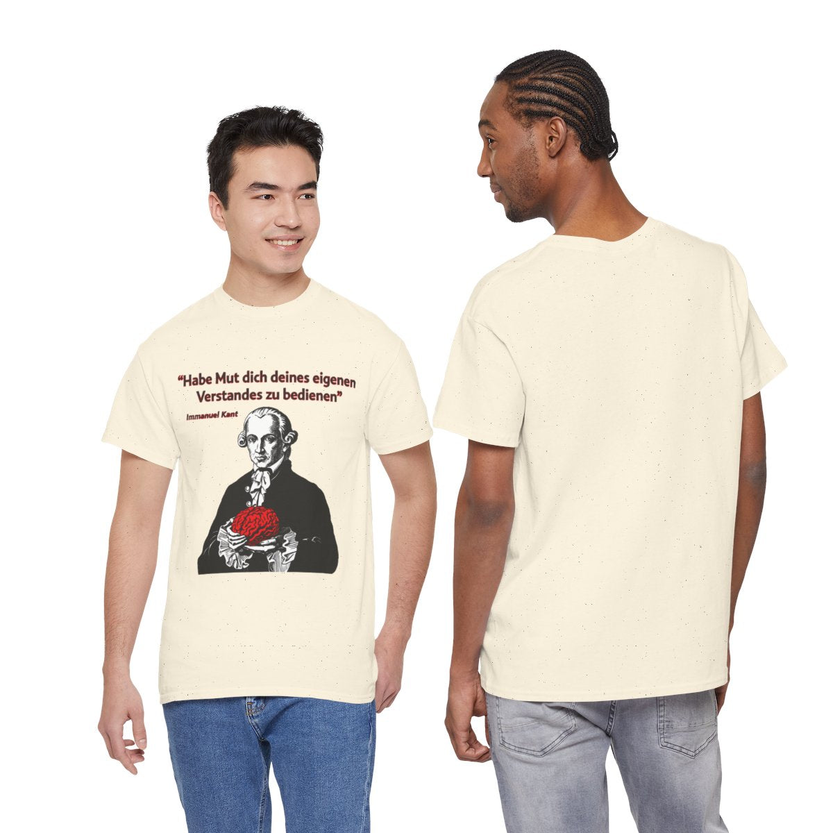 Unisex T-Shirt mit Zitat - Kant - Habe Mut Gehirn – duo