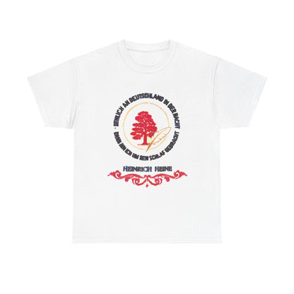 Unisex T-Shirt mit Zitat - Heine - Nachtgedanken Kreis – front