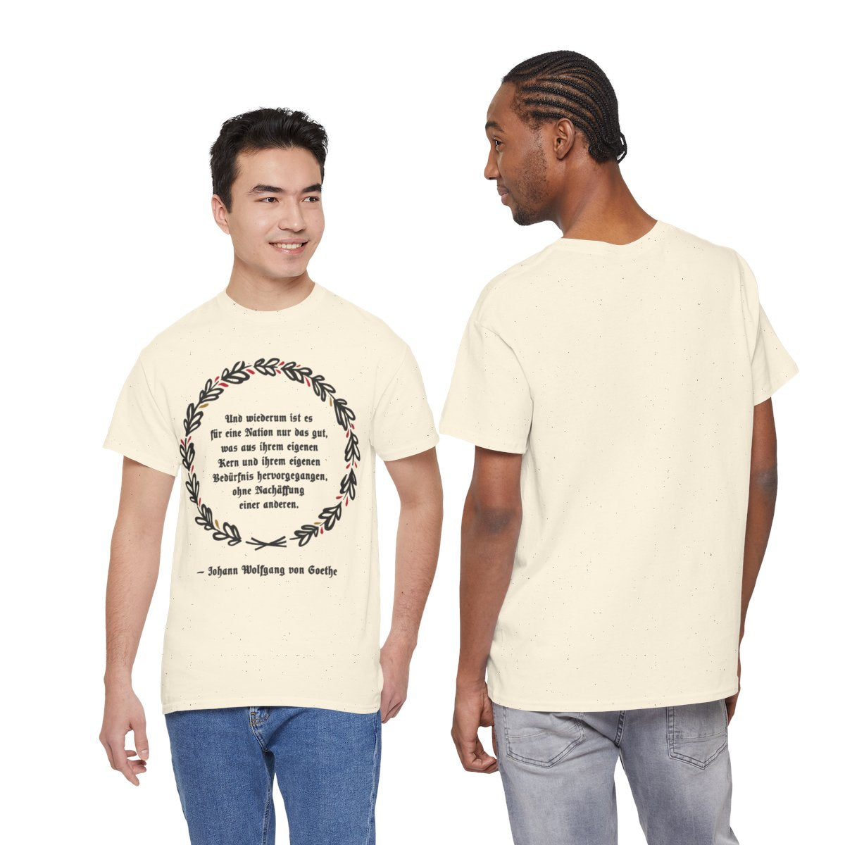 Unisex T-Shirt mit Zitat - Goethe - Ohne Nachäffung – duo