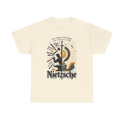 Unisex T-Shirt mit Zitat - Nietzsche - Arbeit sei ein Kampf – front