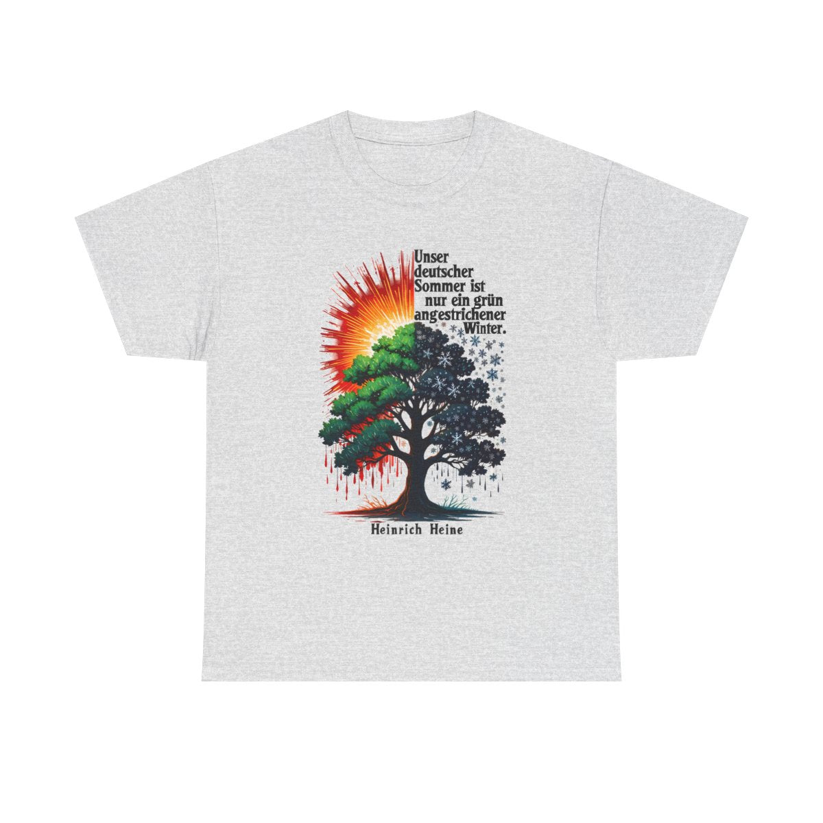 Unisex T-Shirt mit Zitat - Heine - Deutscher Sommer – front