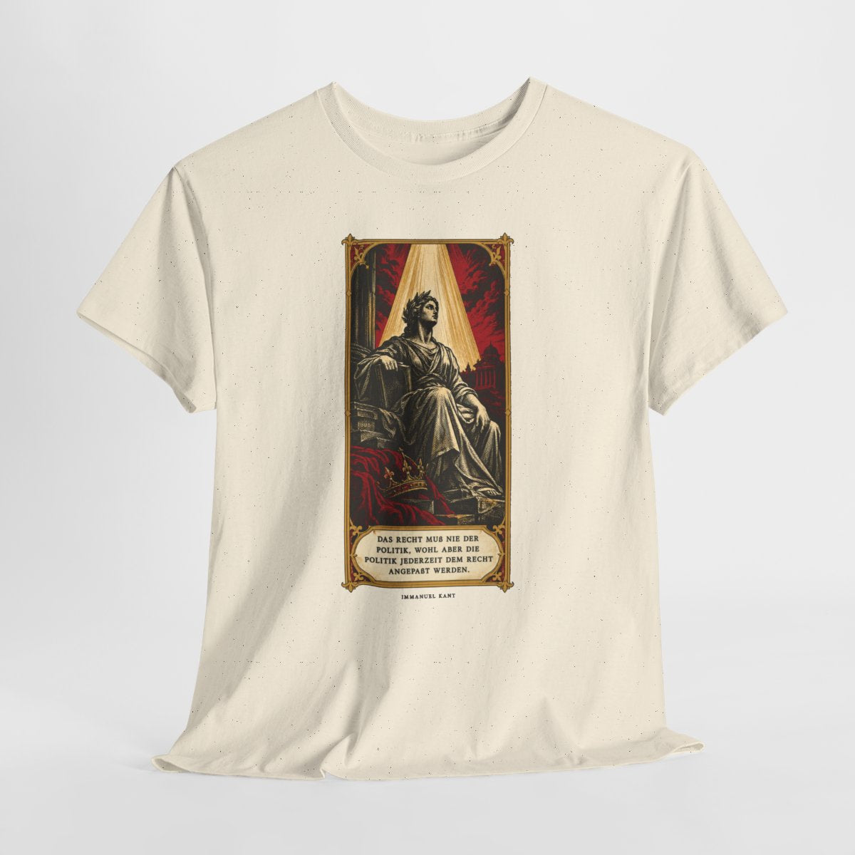 Unisex T-Shirt mit Zitat - Kant - Das Recht muß nie – hanging-1