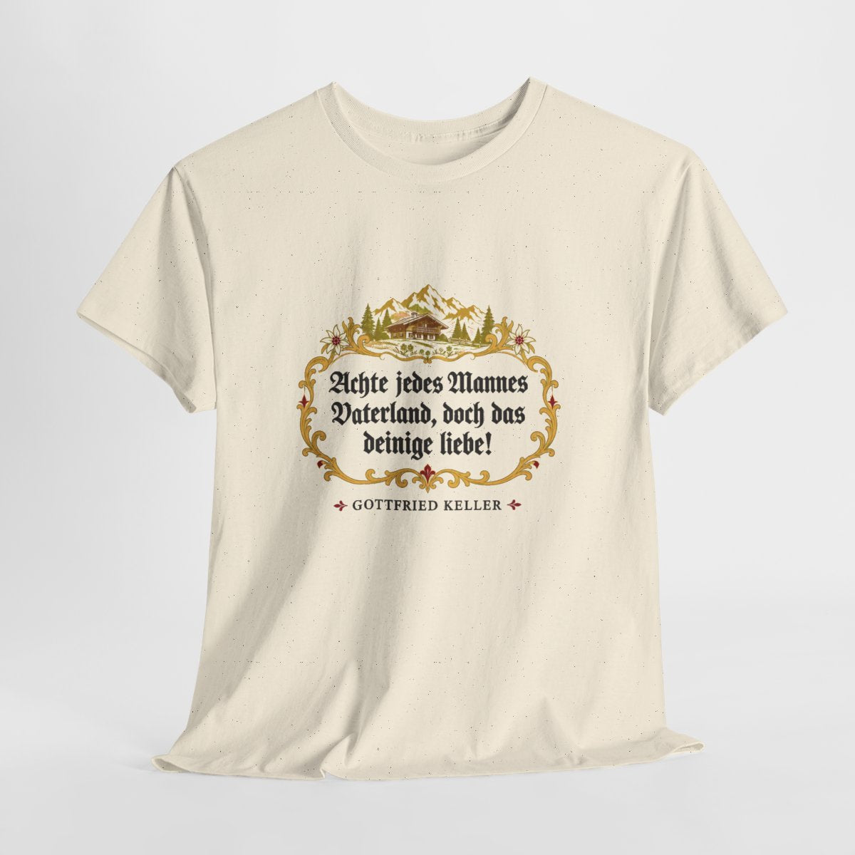 Unisex T-Shirt mit Zitat - Keller - Das deinige liebe – hanging-1