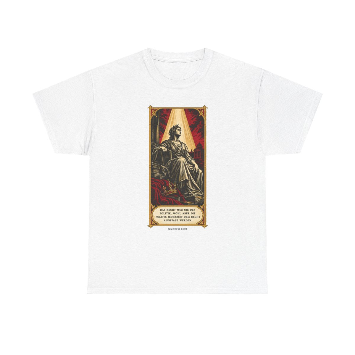 Unisex T-Shirt mit Zitat - Kant - Das Recht muß nie – front