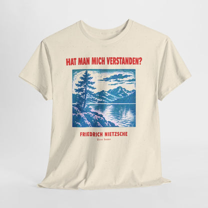Unisex T-Shirt mit Zitat - Nietzsche - Hat man mich verstanden Plakat – hanging-1