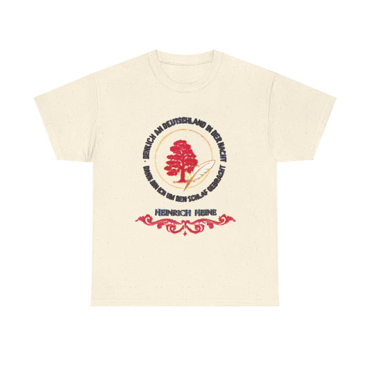 Unisex T-Shirt mit Zitat - Heine - Nachtgedanken Kreis – front