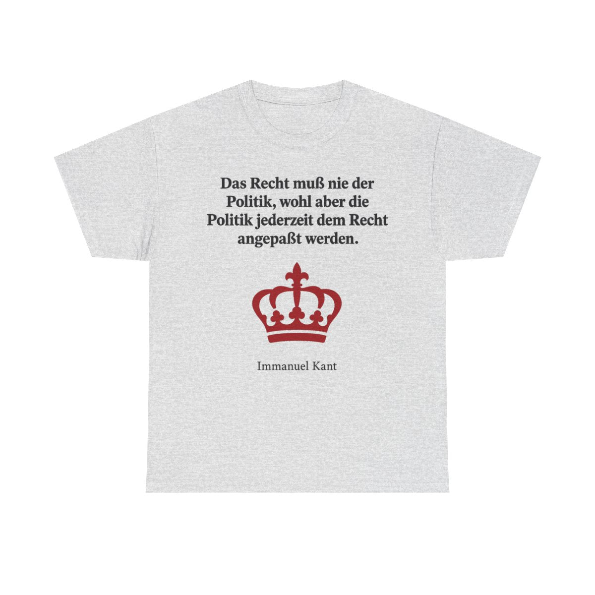 Unisex T-Shirt mit Zitat - Kant - Das Recht muß nie Symbol – front