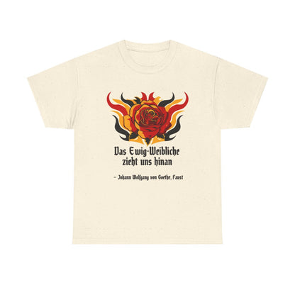 Unisex T-Shirt mit Zitat - Goethe - Das Ewig-Weibliche – front