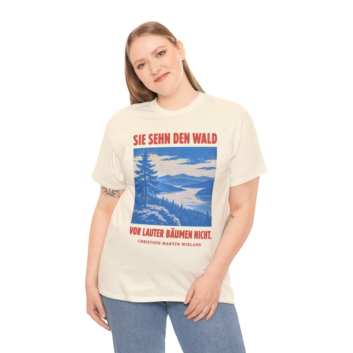 Unisex T-Shirt mit Zitat - Wieland - Sie sehn den Wald vor – person-2