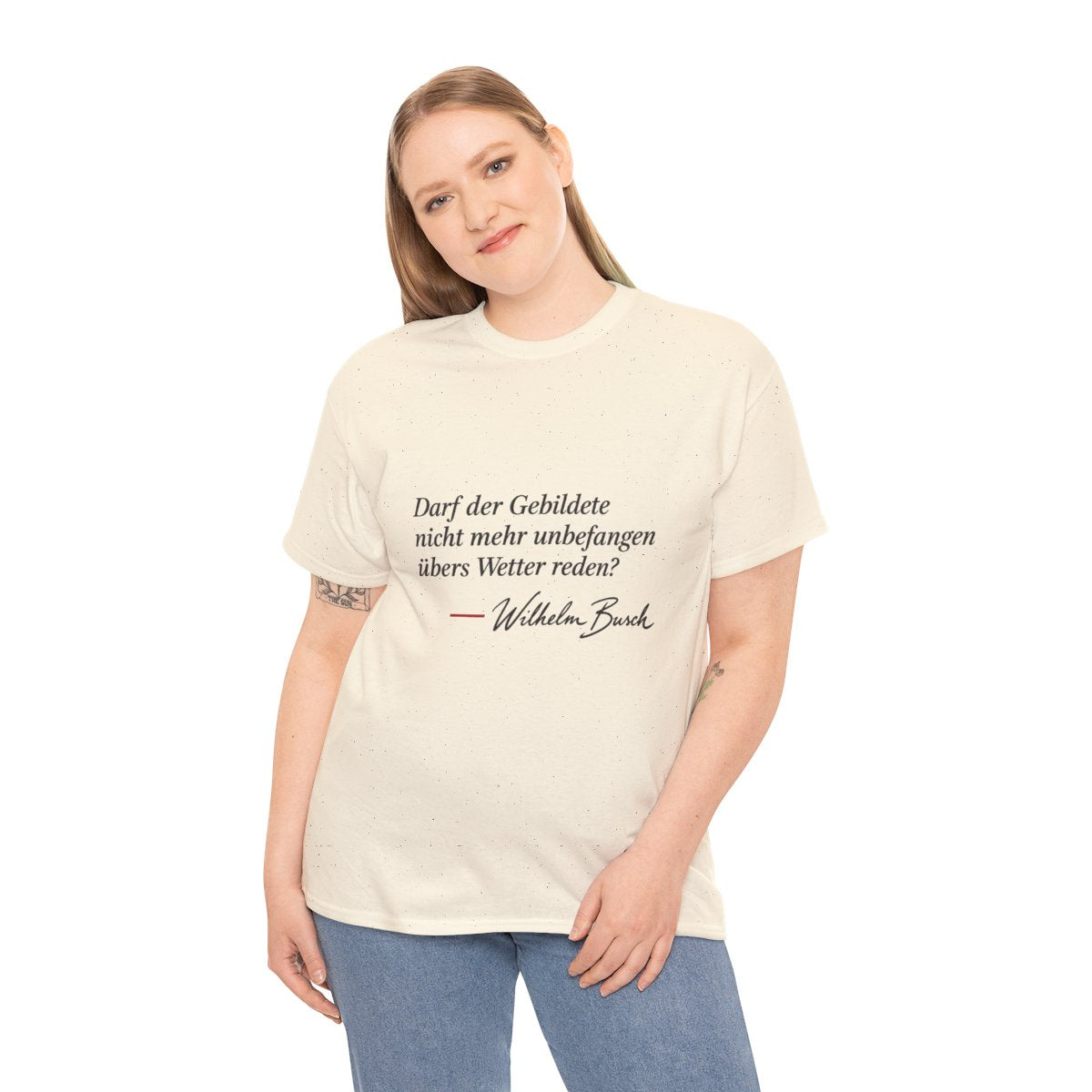 Unisex T-Shirt mit Zitat - Busch - Übers Wetter reden – person-2