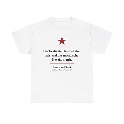 Unisex T-Shirt mit Zitat - Kant - Der bestirnte Himmel über mir Symbol – front