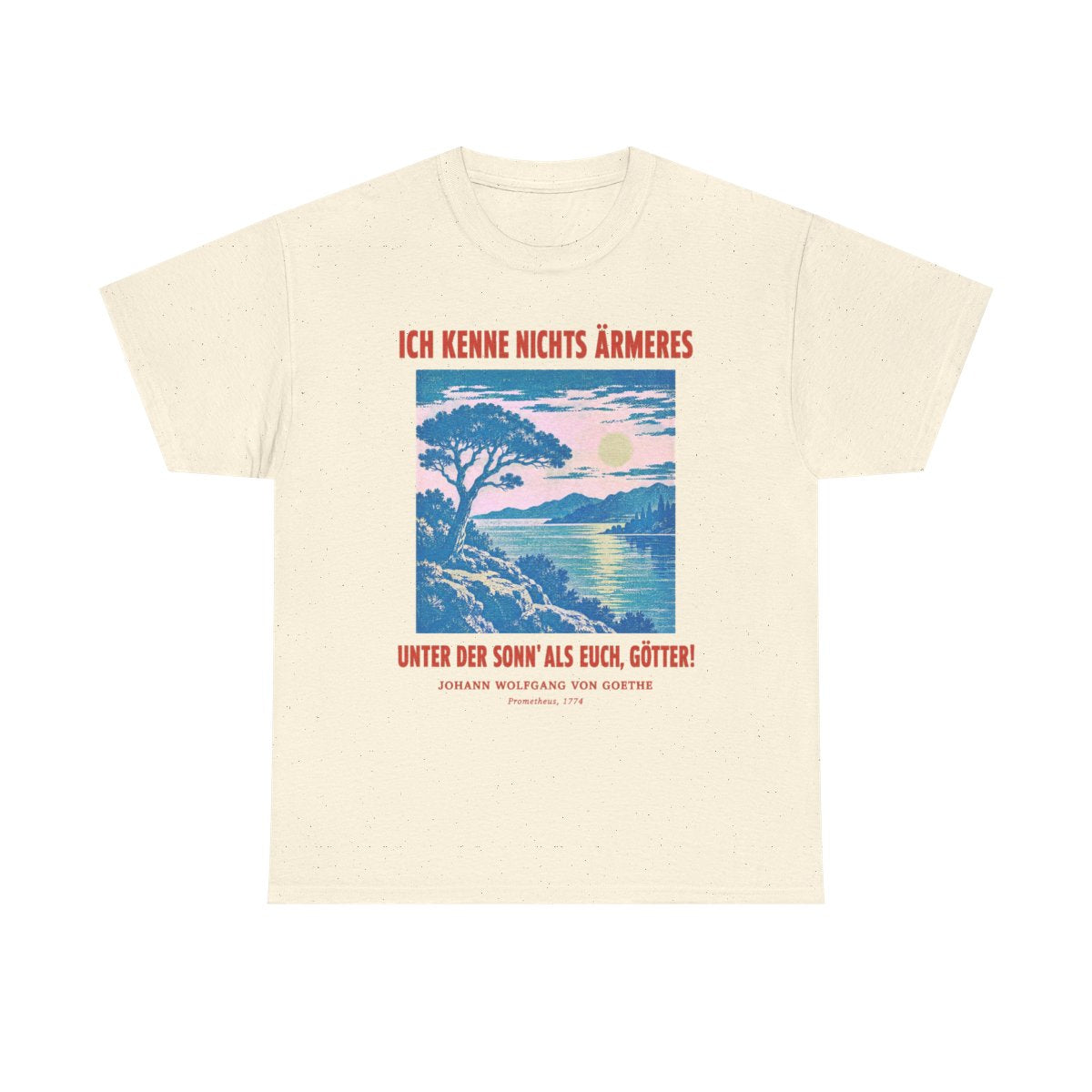 Unisex T-Shirt mit Zitat - Goethe - Ich kenne nichts Ärmeres – front